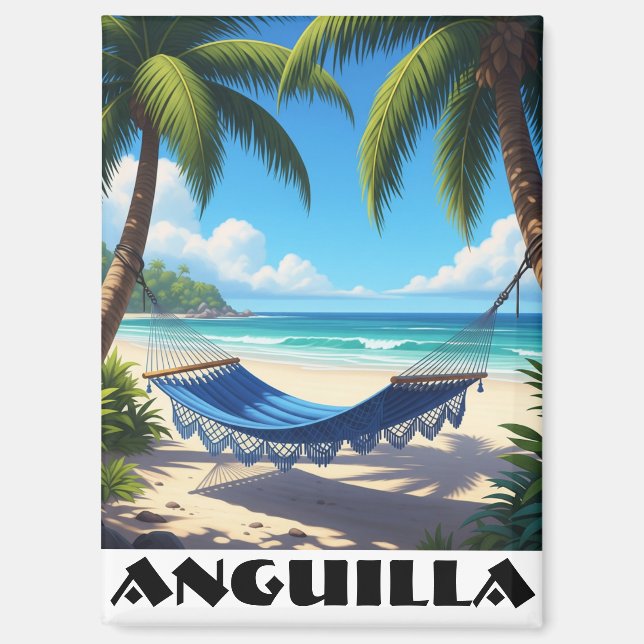 Aimant Anguilla Caribbean Beach Hammock (Recto)