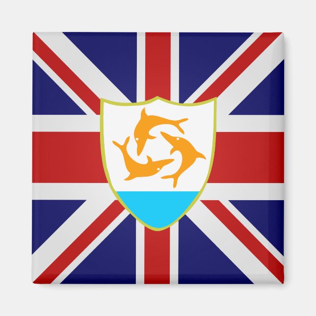 Aimant Anguilla Drapeau de haute qualité (Devant)