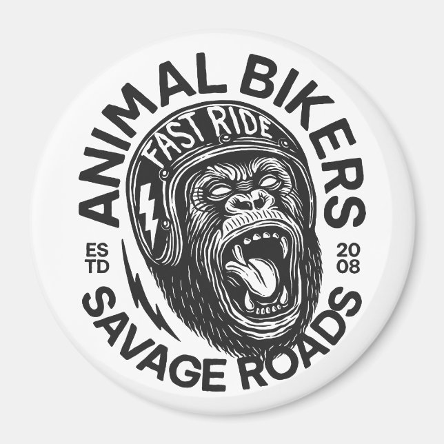 Aimant Animal Bikers (Devant)