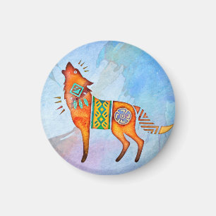 Aimant animal de totem de loup d'esprit