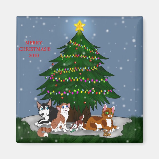 AIMANT ANIMAUX À NOËL (Devant)