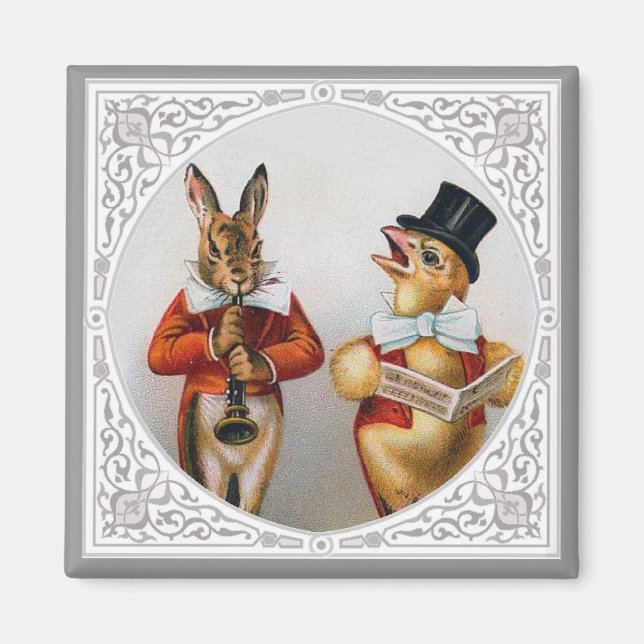 Aimant Animaux chanteurs anthropomorphiques (Devant)