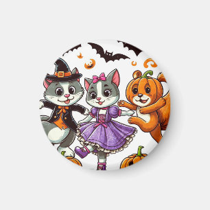 Aimant Animaux dansants en costumes d'Halloween