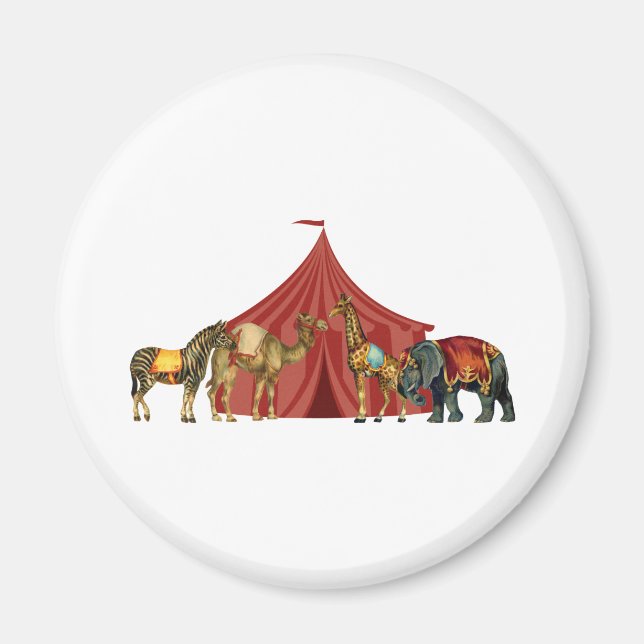 Aimant Animaux De Cirque Et Tente (Devant)