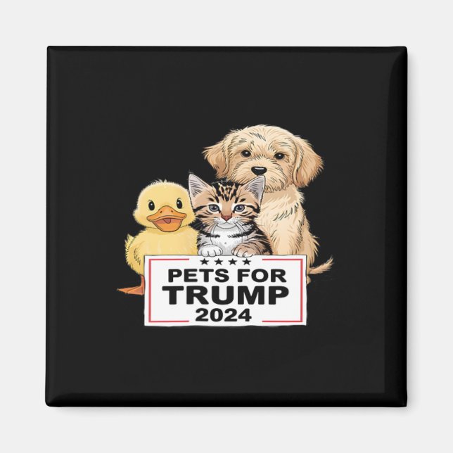 Aimant Animaux de compagnie pour Trump Funny Vote Preside (Devant)