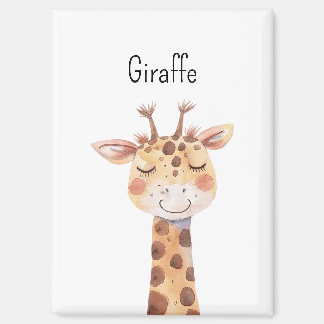 Aimant Animaux de girafe mignons (Recto)