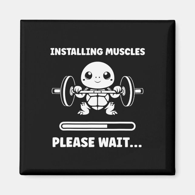 Aimant Animaux Installation Muscles Fitness Musculation T (Devant)