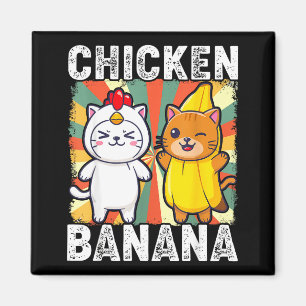 Aimant Animaux Mignons En Costumes De Poulet Et De Banane