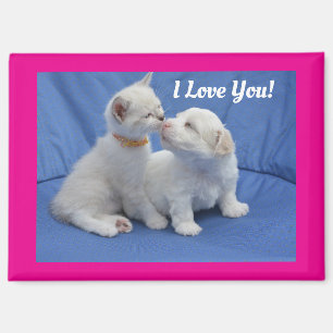 Aimant Animaux qui s'embrassent Rectangulaire