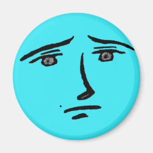 Aimant Anime bleu de visage