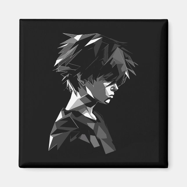 Aimant Anime Manga Motif Polygon Art Anime (Devant)
