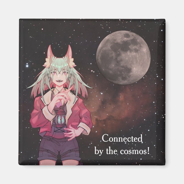Aimant Anime, pleine lune, Nébuleuse  (Devant)