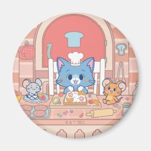 Aimant Anime Tom, Jerry et boulangerie Tuffy