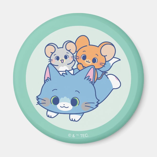 Aimant Anime Tom, Jerry et Tuffy (Devant)