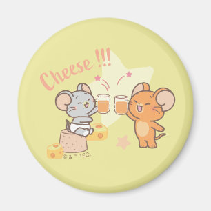 Aimant Anime Tuffy et Jerry Cheese au fromage