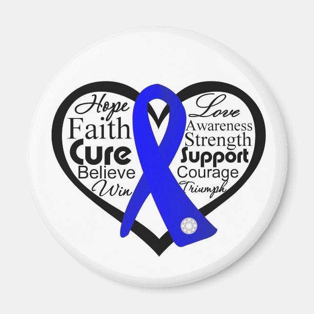Aimant Ankyloser Spondylitis Heart Ribbon Collage (Devant)
