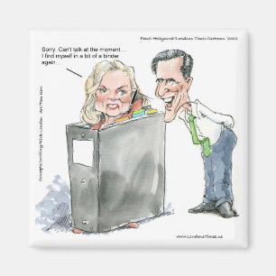 Aimant Ann Romney dans un classeur Cadeaux drôles T-shirt