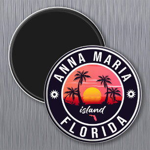 Aimant Anna Maria île Floride Plage Rétro Souvenir