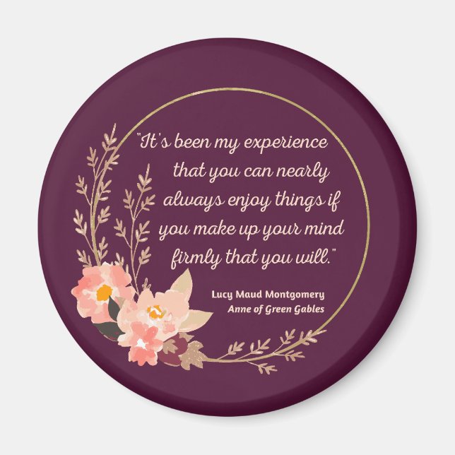 Aimant Anne Of Green Gables Citation I - Style mignon (Devant)