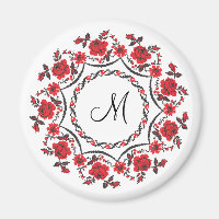 Anneau rose Monogramme personnalisé initial