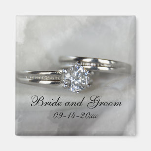 Aimant Anneaux mariages sur Gris