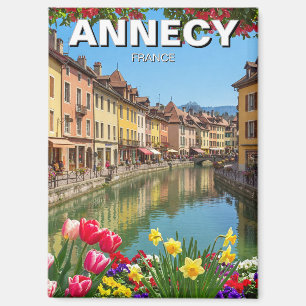 Aimant Annecy France Fleurs Voyage