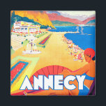 Aimant Annecy France voyage vintage<br><div class="desc">Annecy France aimant voyage vintage</div>