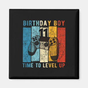 Aimant Année Anniversaire Garçon 11 Temps De Niveau Jusqu