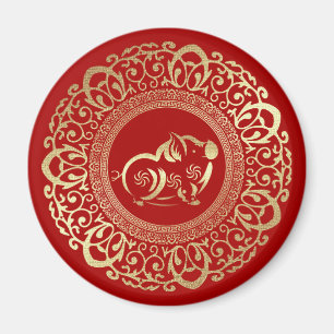 Aimant Année chinoise des Magnets-cadeaux de porc