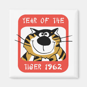 Aimant Année chinoise du cadeau 1962 de tigre
