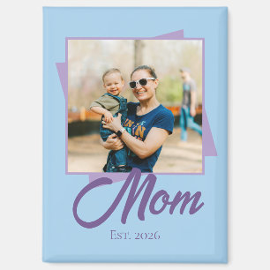 Aimant Année de fondation de maman avec photo