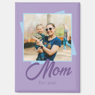 Aimant Année de fondation de maman avec photo