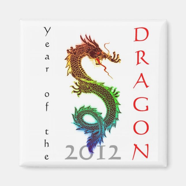 Aimant Année de l'aimant Dragon 2012 (Devant)