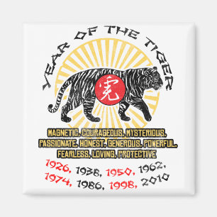 Aimant Année des qualités de tigre
