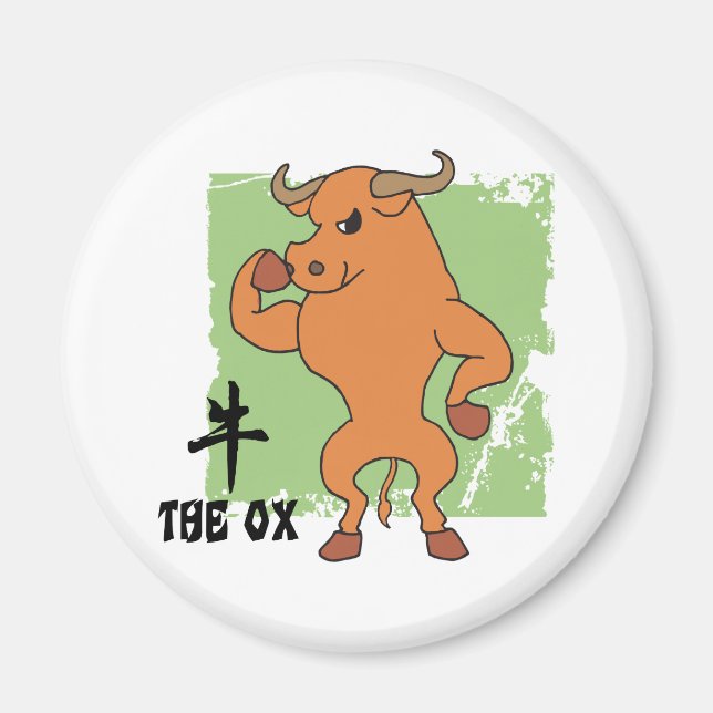Aimant Année Du Cadeau Ox (Devant)