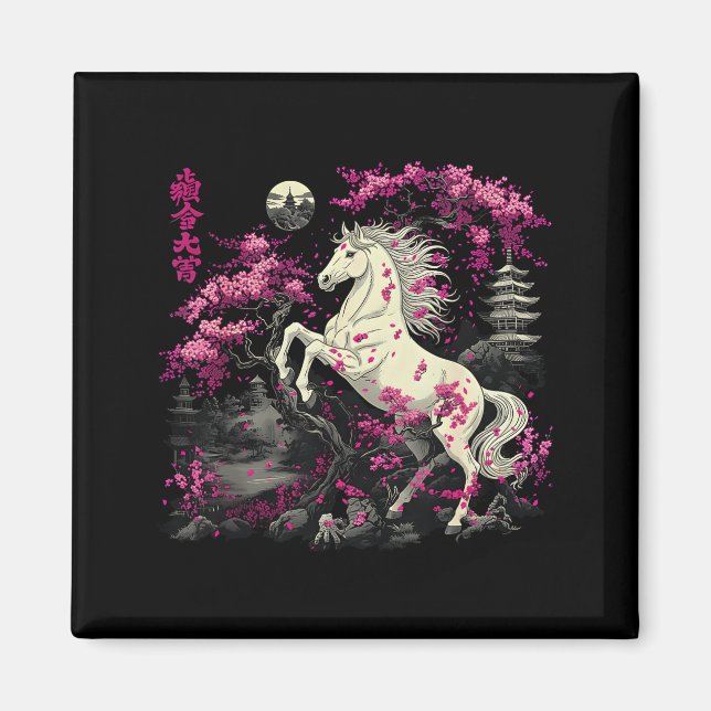 Aimant Année du cheval 2026 chinois  (Devant)