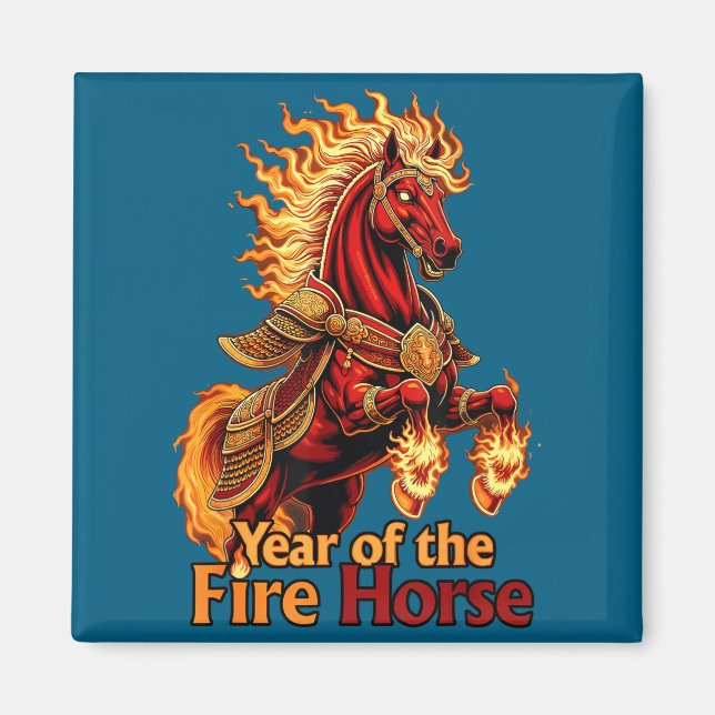 Aimant Année du Cheval de Feu (Devant)