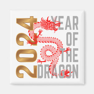 Aimant Année du dragon Année 2024 Zodiac chinois