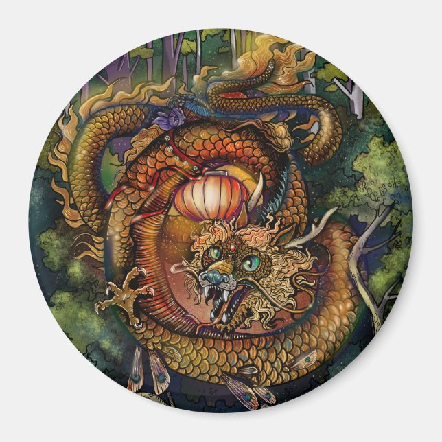 Aimant Année du Dragon de Bois 2024 (Devant)