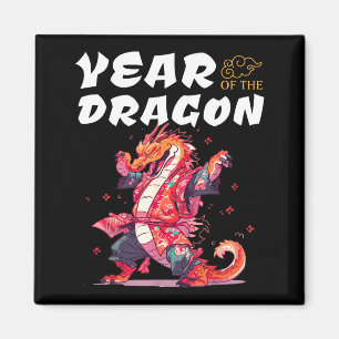 Aimant Année du Dragon Drôles de Dragons Signe du zodiaqu