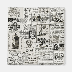 Aimant Années 1890, le charmant journal victorien annonce