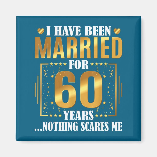 Aimant Années de mariage 60 60e anniversaire de mariage (Devant)