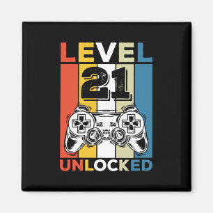 Aimant Anniversaire 21e Niveau Débloqué 21 Jeux Vintage