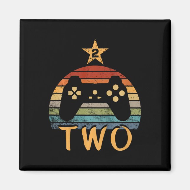 Aimant Anniversaire 2 Anniversaire Vidéo Jeu 2ème Anniver (Devant)
