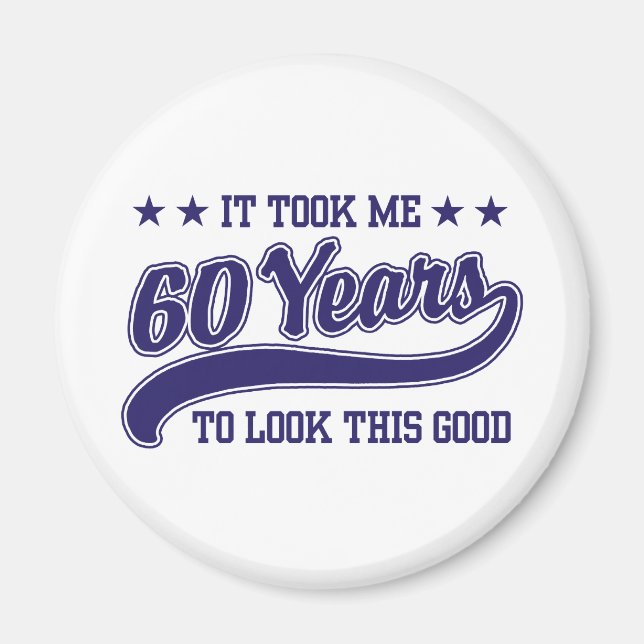 Aimant Anniversaire 60 ans (Devant)