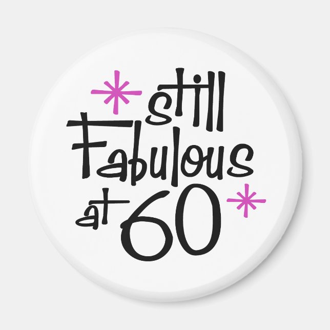 Aimant Anniversaire 60 ans (Devant)