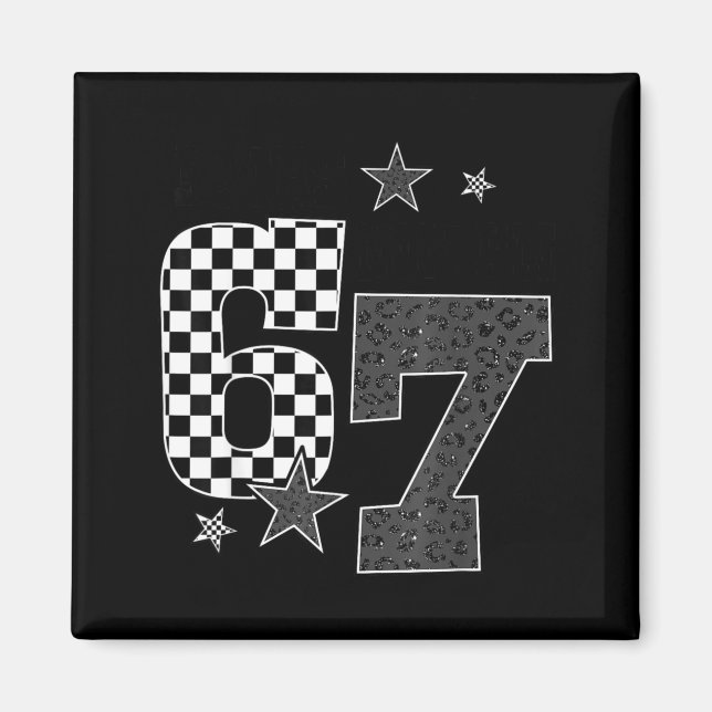 Aimant Anniversaire 7 Ans J'avais 6 Ans Maintenant J'ai 7 (Devant)