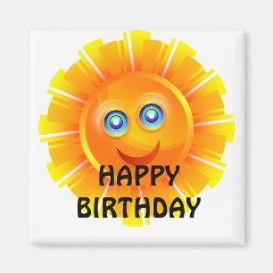 Aimant ANNIVERSAIRE : Anniversaire Sunshine