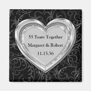 Aimant Anniversaire Argent et Diamants