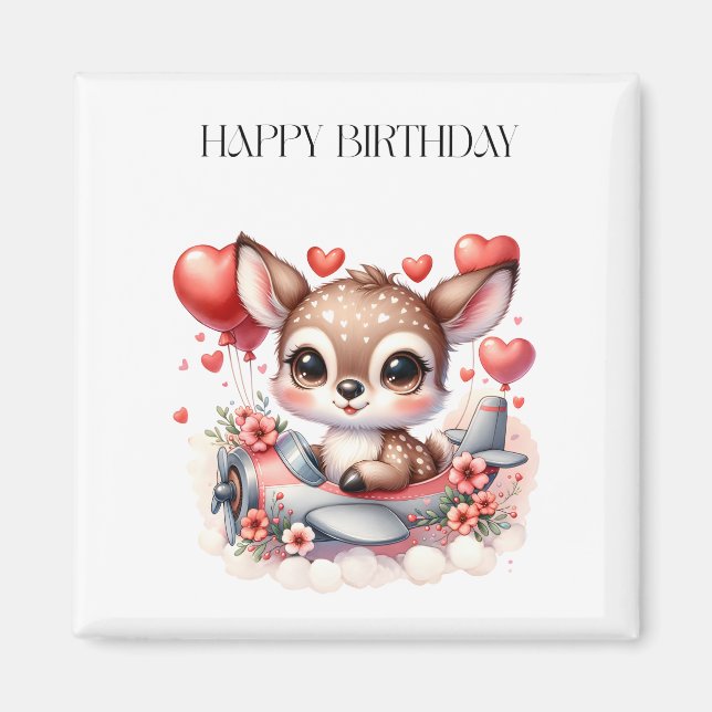 Aimant Anniversaire de Deer Pilot (Devant)
